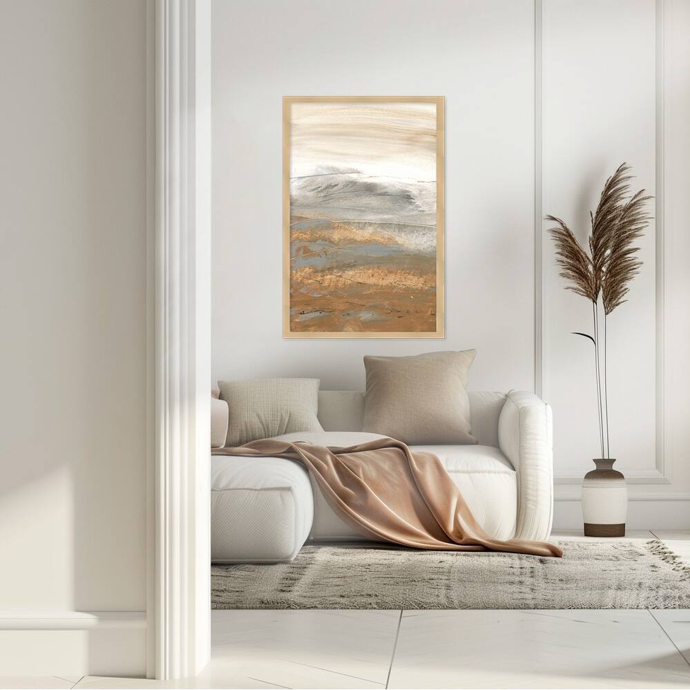 "Desert Landscape" Framed Textured Wall Art