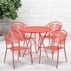 preview thumbnail 19 of 23, 30-in. Round Steel Folding Patio Table Set w/ 4 Chairs
