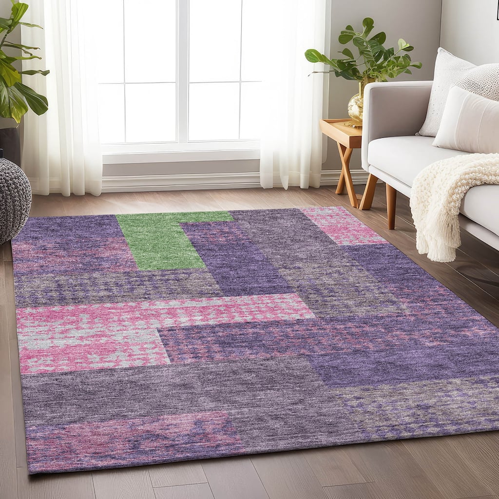 Premium Washable Super Soft Casual Geo Mayfield Rug