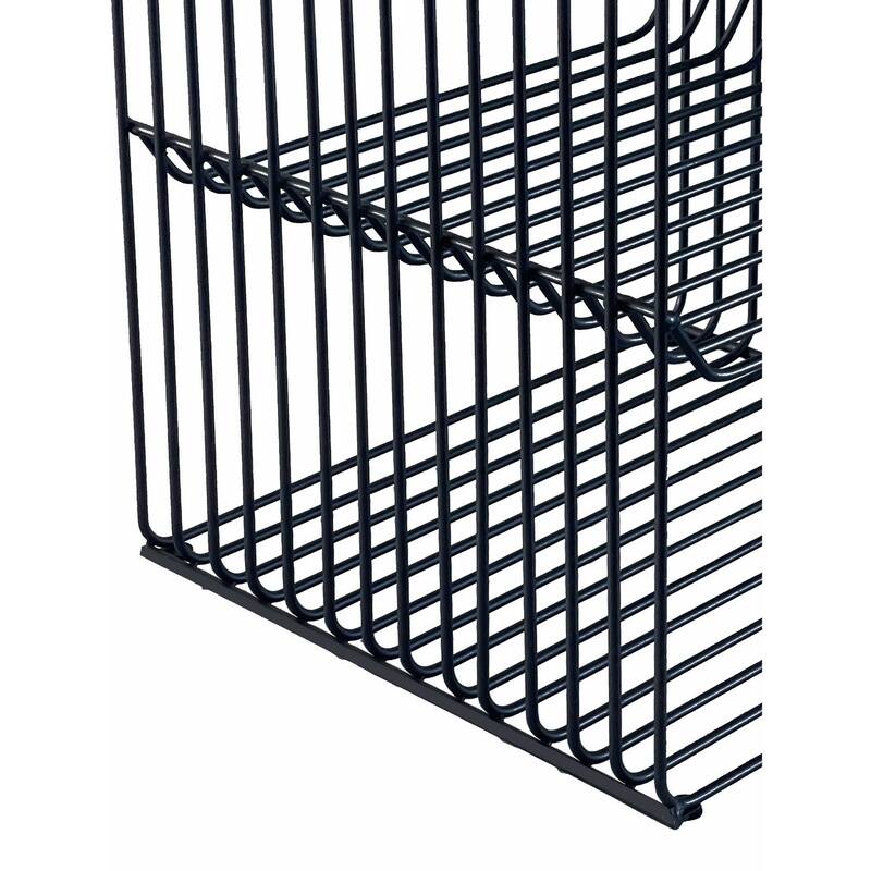 18 in. Black Rectangle Metal End Table, Sturdy Build End Side Table for Living Rooms