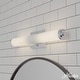 preview thumbnail 1 of 6, Hunter Holly Grove Bathroom Vanity Wall Light, Art or Shelf Light - Contemporary - Damp Rated! 24" - Chrome - White Glass
