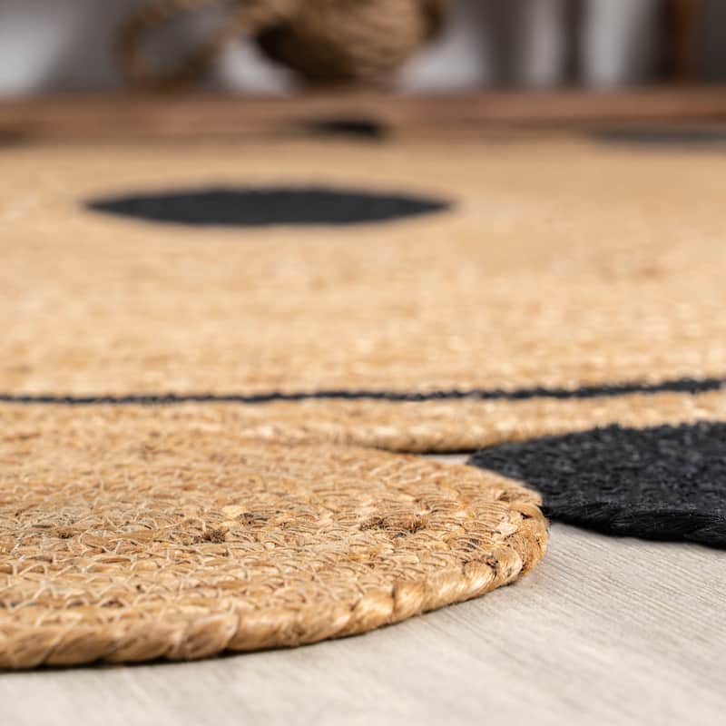 JONATHAN Y Harmony Geometric Jute Circle Area Rug