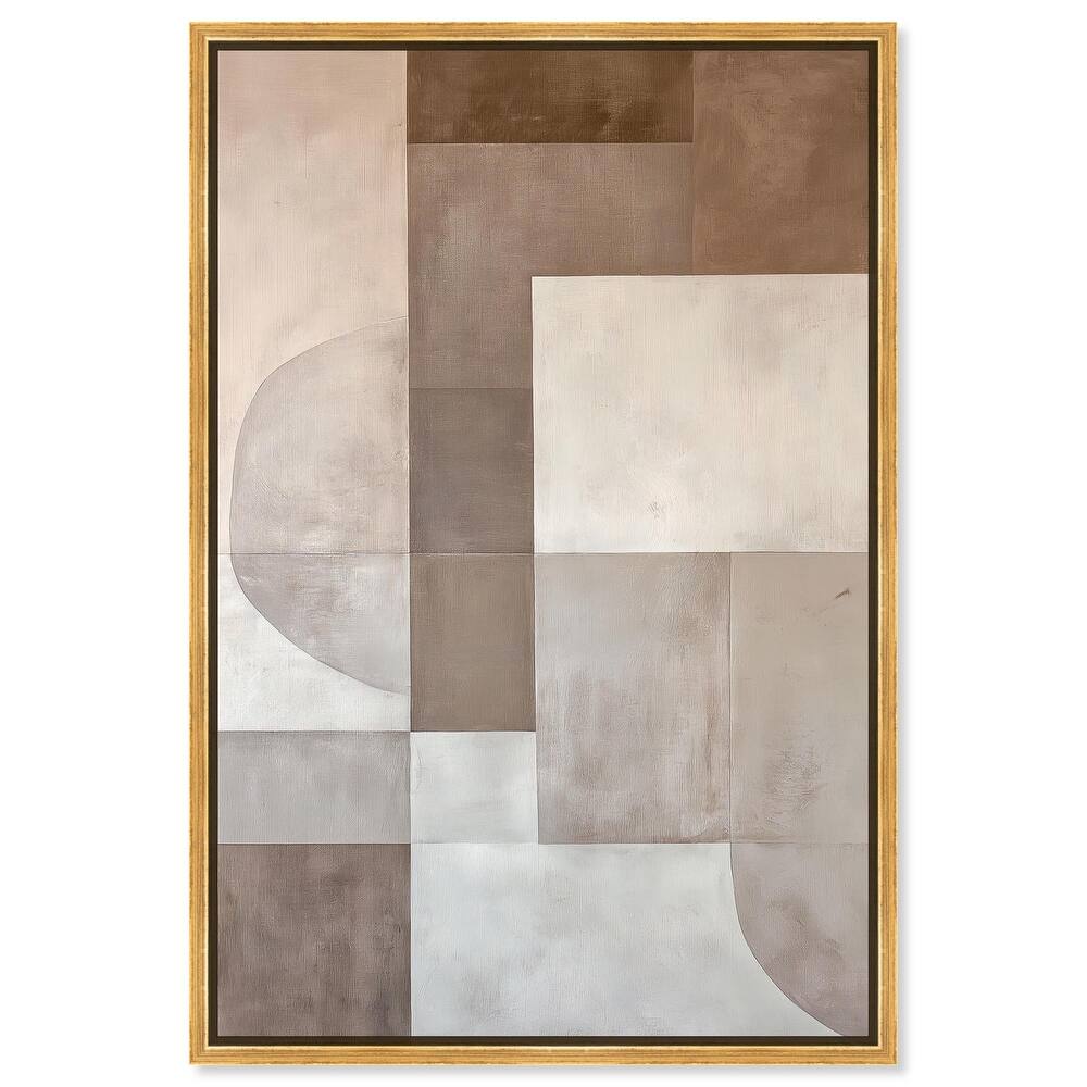 Neutral Tone Blocks II Canvas by Art Remedy