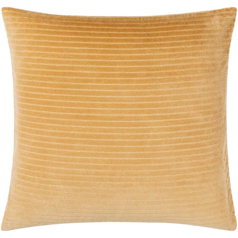 Tess Modern & Contemporary Solid Color Accent Pillow - 18"L x 18"W - Feather Down - Camel