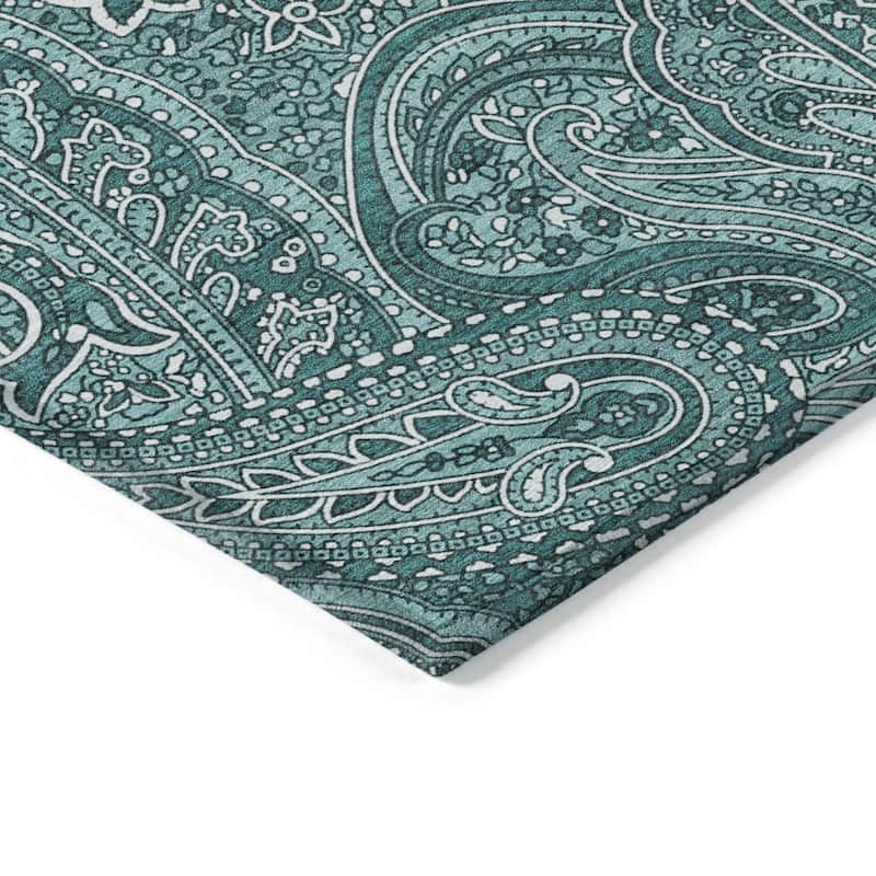 HomeRoots Paisley Traditional Rectangle Outdoor Rug