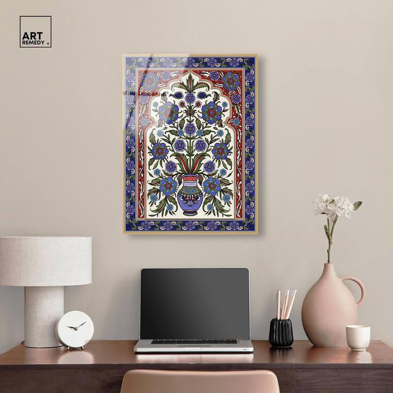 Royal Vase Bloom Acrylic by Art Remedy, Ready to Hang