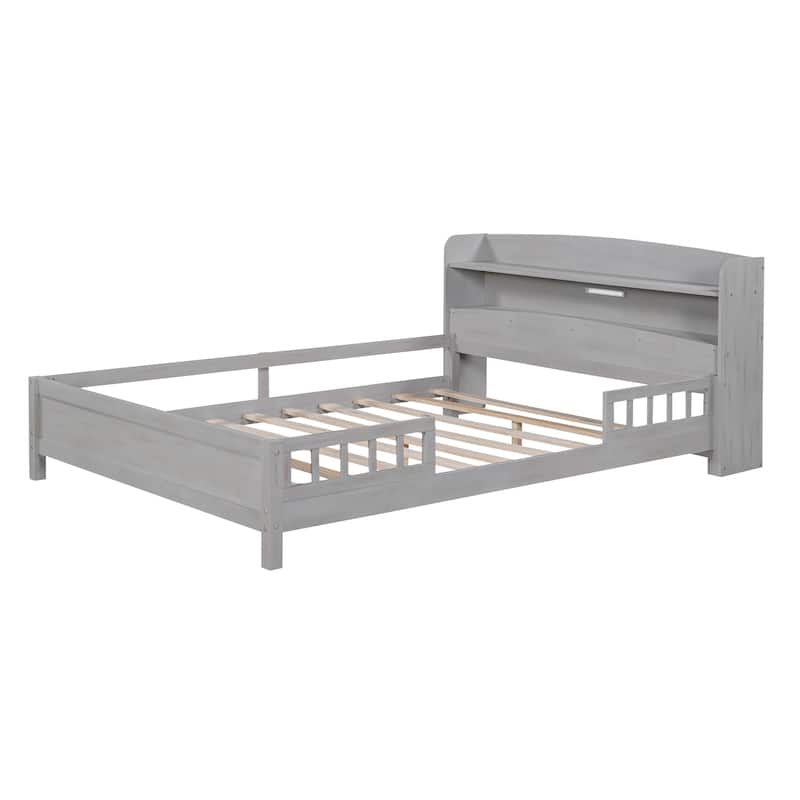 Twin Size Platform Bed With 2 Storage Drawers Under Bed