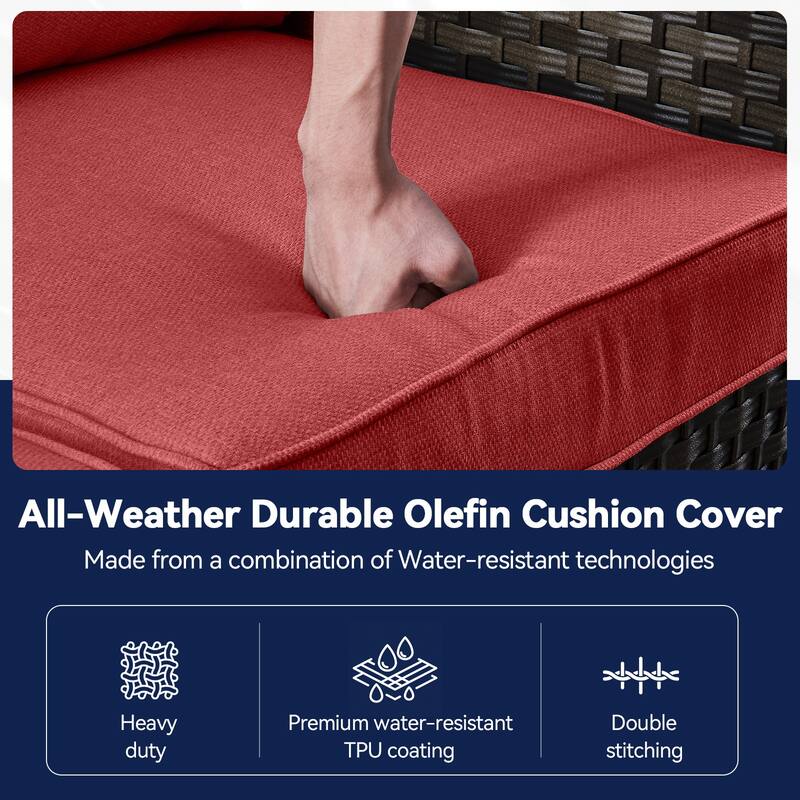 All-Weather Deep Seating Chair Cushions for Patio Chairs