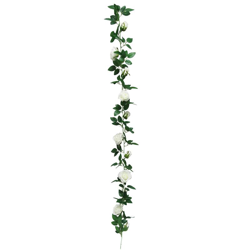 6ft Artificial Rose Flower Garland Hanging Vine