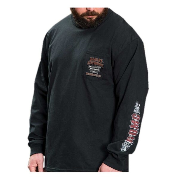 Shop Harley-Davidson Men's Vapor Chest Pocket Long Sleeve ...