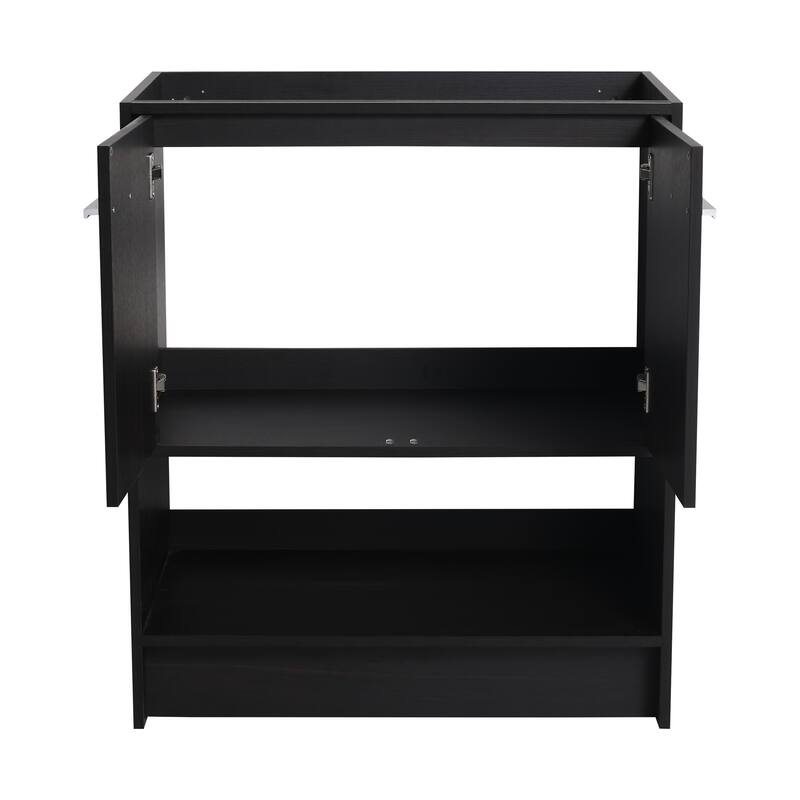 30" Bathroom Vanity, 2 doors, Freestanding Bathroom Cabinet Vanity, Plywood (Excluding Sink)