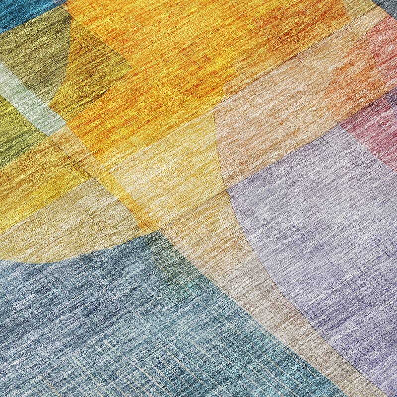 HomeRoots Abstract Transitional Rectangle Outdoor Rug