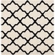 preview thumbnail 78 of 132, SAFAVIEH Handmade Cambridge Luisa Moroccan Trellis Wool Rug 6' Square - Ivory/Black