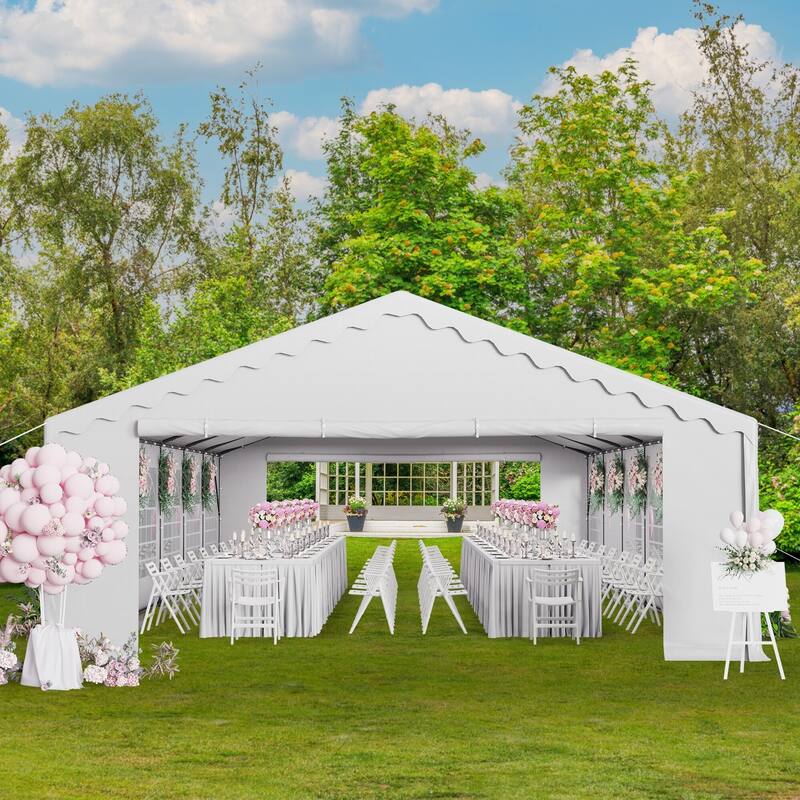 20' x 40' Large Patio Wedding Party Tent with 12 Removable Sidewalls Outdoor Gazebo Event Shelter Canopy with Carry Bags