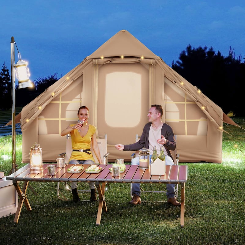 Costway 4-6 People Inflatable Tent with 4 Mesh Screen Windows 2 Doors - See Details