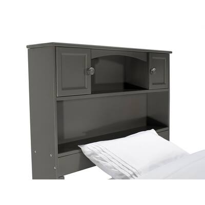 Twin Platform Bed with Trundle - Modern Grey Bed Frame, Space Saving Design, Easy Assembly