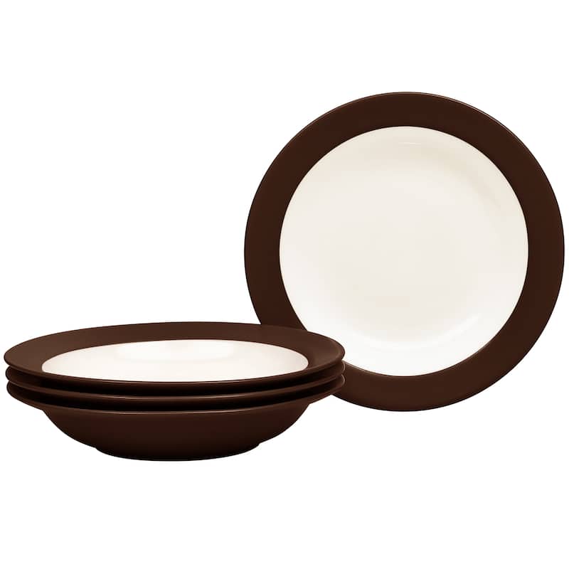 Noritake Colorwave Set Of 4 Pasta/Rim Soups, 8-1/2", 20 Oz. - Chocolate