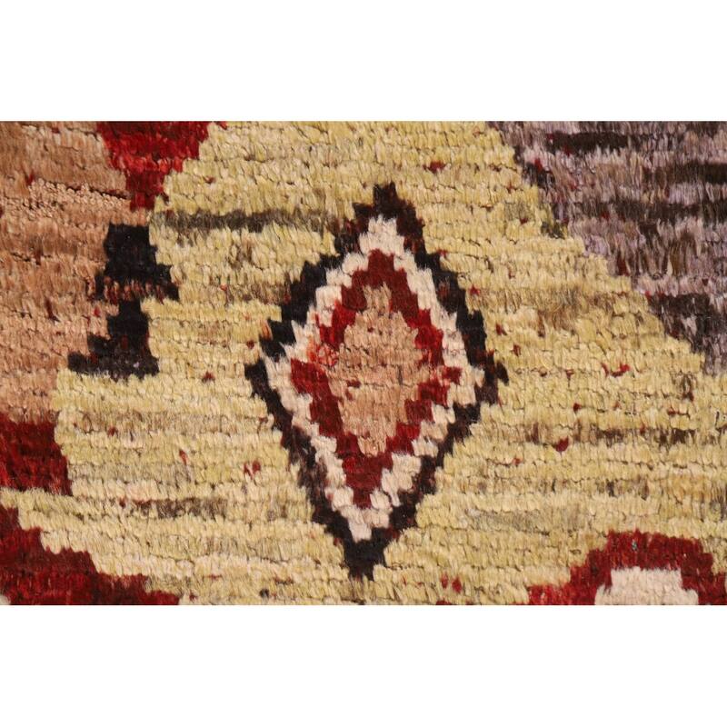 Hand Knotted Oriental 100% Wool Carpet Modern Tribal Multi-Colored Moroccan Area Rug - 6' 7'' X 6' 7''