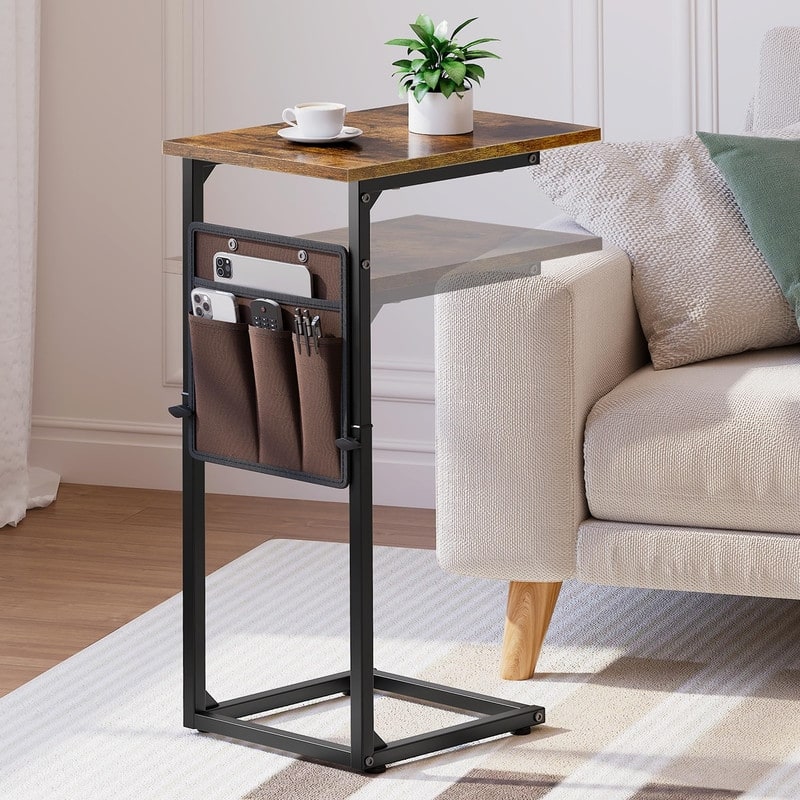 C Shaped End Table - 16"D x 12"W x 33"H