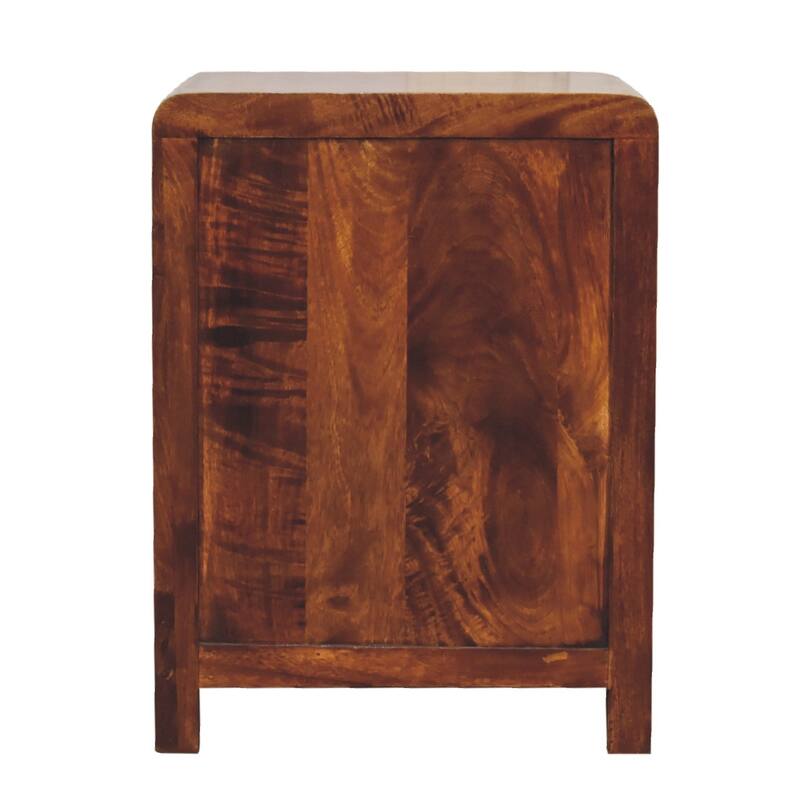 Artisan Furniture Mango Solid Wood Naya Nightstand ,Brown,3 Drawers