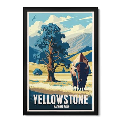 Yellowstone National Park Premium Framed Poster by ArtBird Studio
