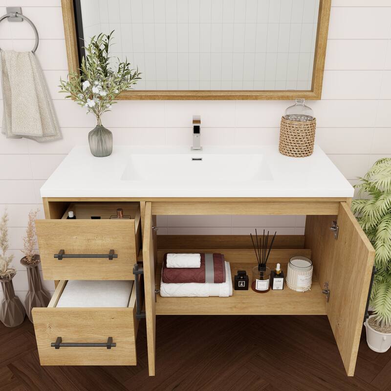 Victoria 42'' L Wall-mounted Vanity with Reinforced Acrylic Sink - 41.5