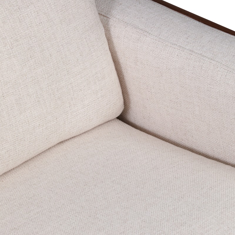 Wood and Metal Modern Accent Chair with Steel Frame and Cushioned Seat