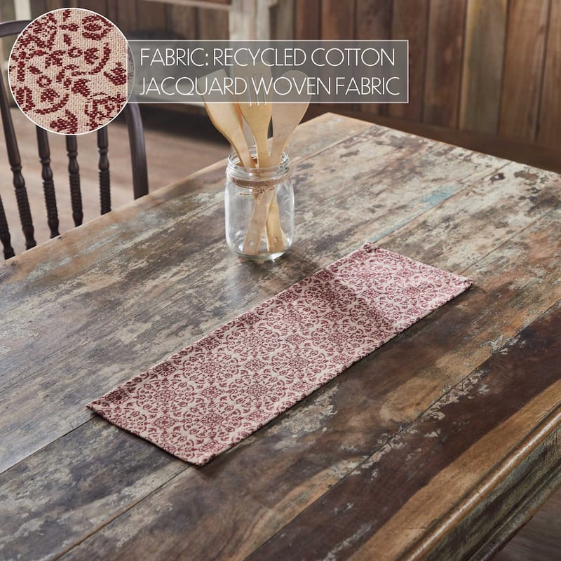 Custom House Black Tan Jacquard Runner 12x36 - 8x24 - White