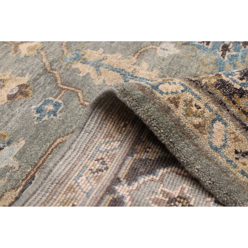 ECARPETGALLERY Hand-knotted Finest Agra Jaipur Teal Wool Rug - 7'11 x 9'7