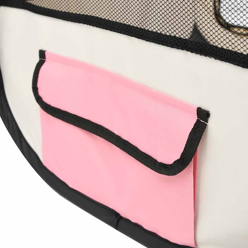 vidaXL Foldable Dog Playpen with Carrying Bag Dog Kennel Puppy Run Playpen