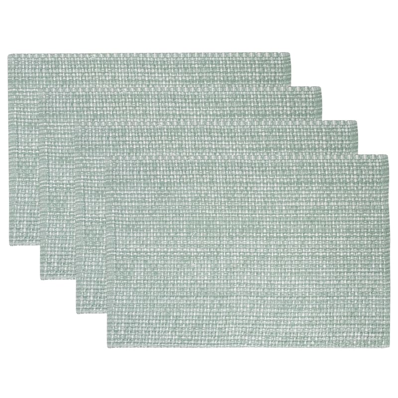 Sweet Home Collection Two Tone Cotton Woven 13x19 Placemats