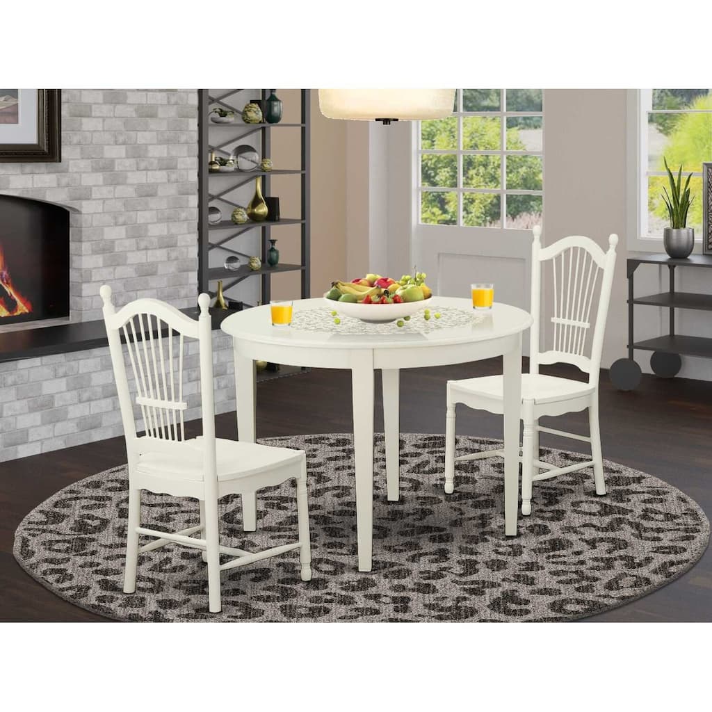 Round Dining Table Set with 4 Chairs - Kitchen Table Set for Small Spaces