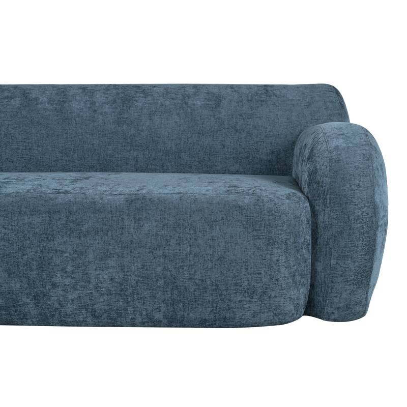 81.5" Ergonomic 3-Seater Curved Sofa, Modular for Living Room, Bedroom, or Apartment