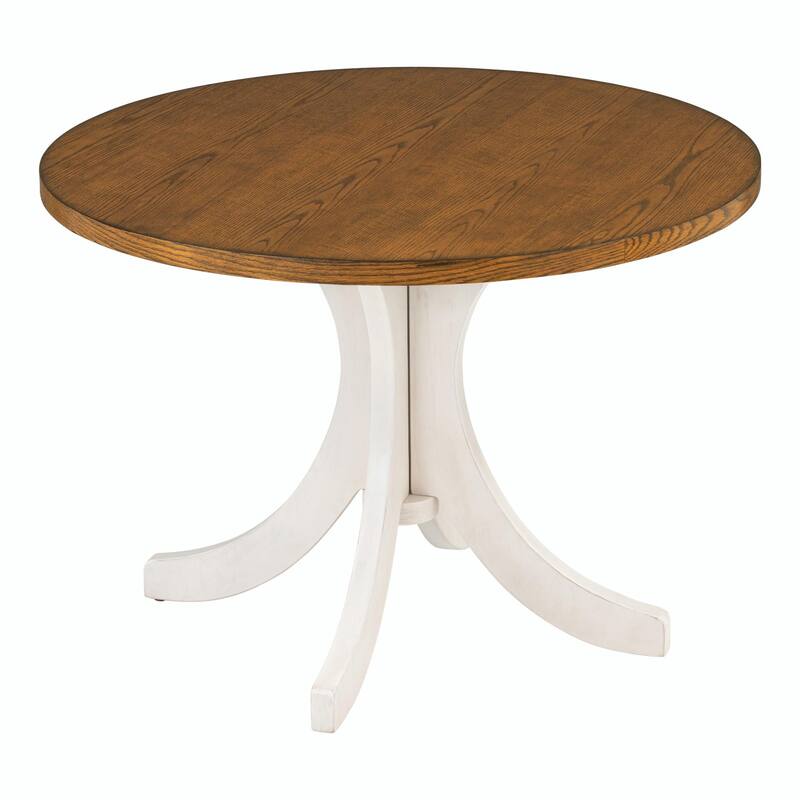 6-Piece Wood Dining Table Set, Kitchen Table Set with Upholstered Bench and 4 Dining Chairs