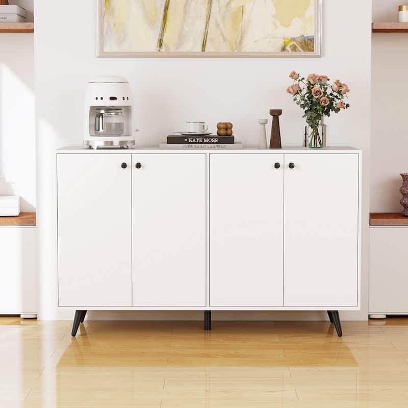 Costway Buffet Sideboard Mid Century Modern 4-Door Storage Cabinet 50" - See Details