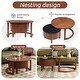 preview thumbnail 7 of 7, 2-Piece Fluted Nesting Coffee Table Set with Hidden Drawer by Harper&Bright Designs