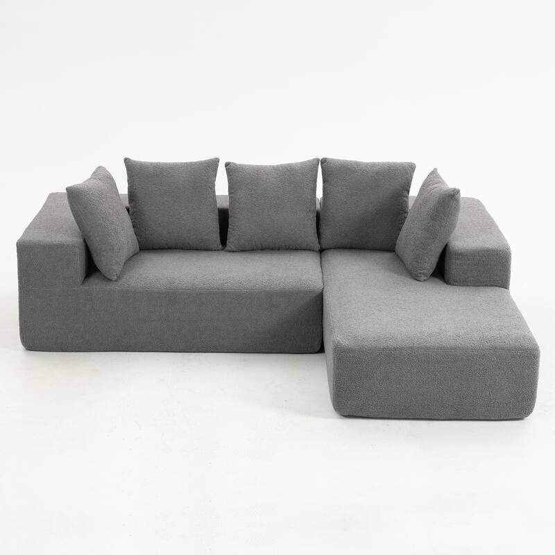 Modular Compressed Couch L-shaped Sectional Sofa with Chaise