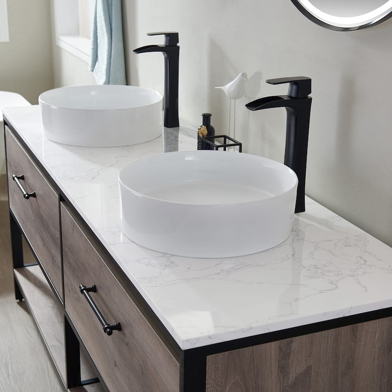 Murcia 72" Vanity with Countertop and vessel sink With Mirror