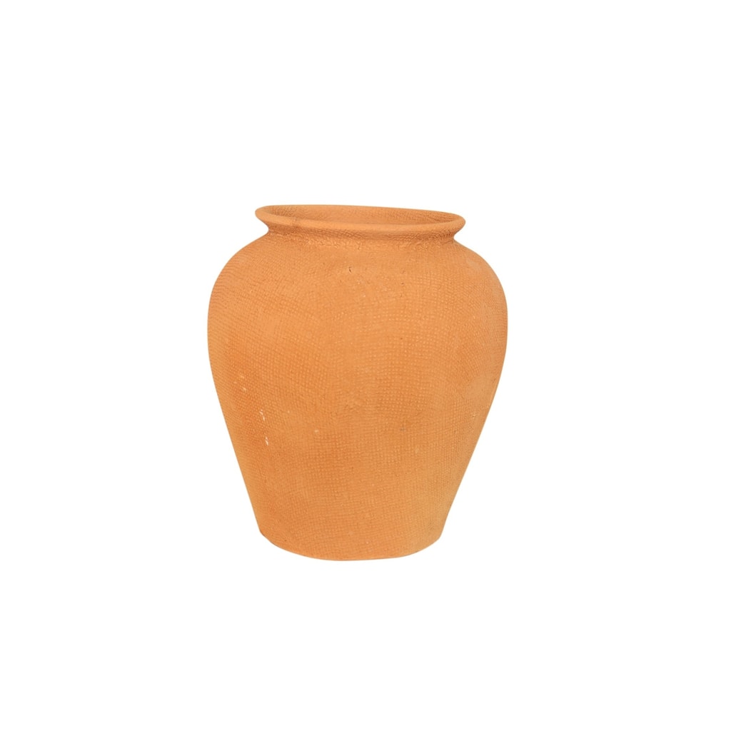 Terracotta Vase Natural Dia 10.83" -ST - NATURAL TERRACOTTA - NATURAL TERRACOTTA