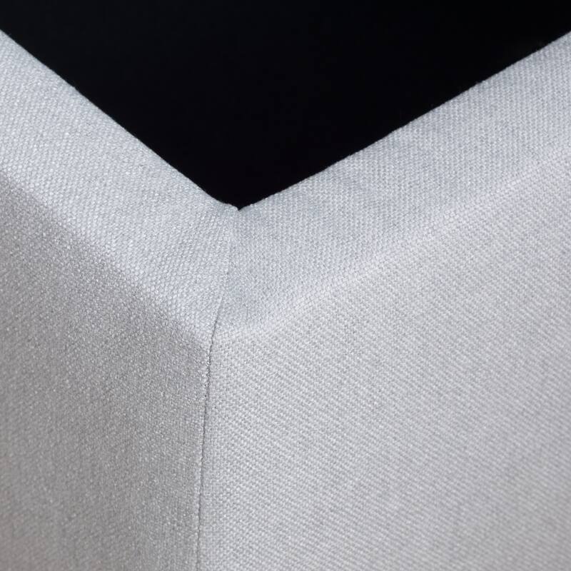 Button-tufted Storage Ottoman Bench-Light Gray