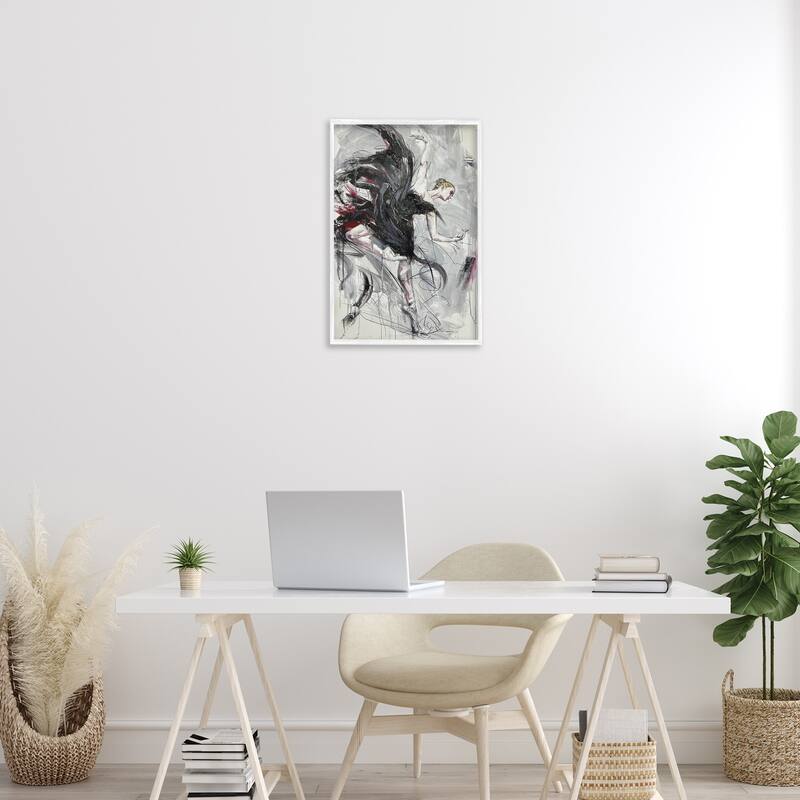 Stupell Modern Elegance Dancer Framed Giclee Art Design By Lucille Lee