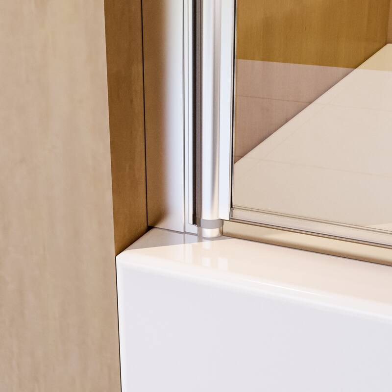 31"W x 55"H Frameless Folding Pivot Tub Door