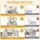preview thumbnail 17 of 47, Multifunctional Folding Baby High Chair with Rolling Wheels and Adjustable Height - 40" x 23" x 36"-43.5"(L x W x H)