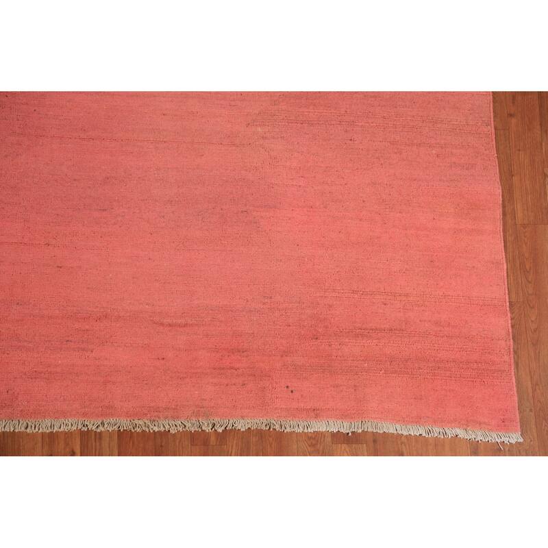 Pink Modern Gabbeh Oriental Area Rug Handmade Bedroom Wool Carpet - 9'10" x 12'8"