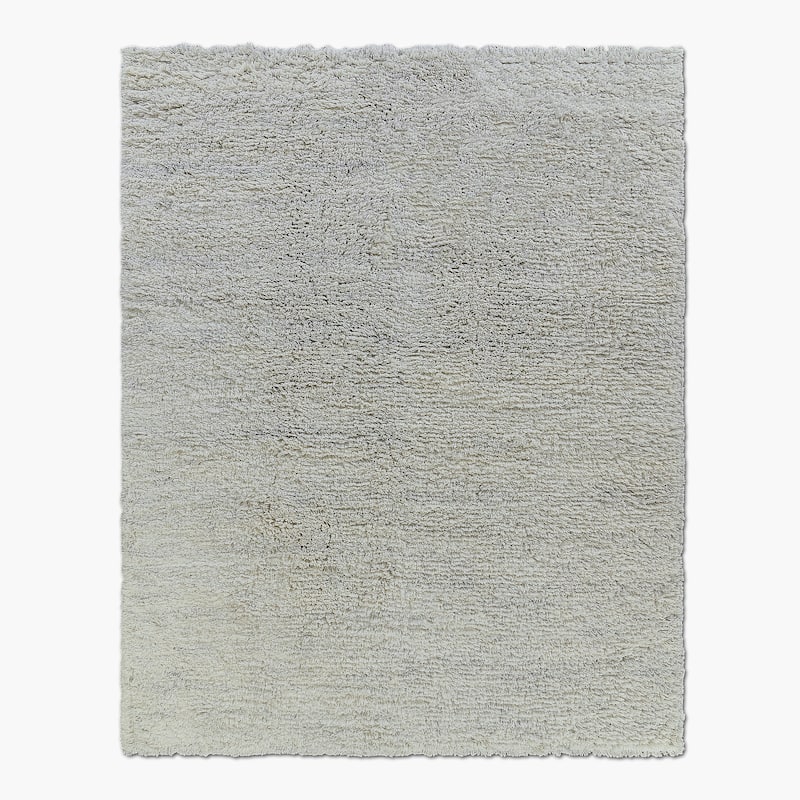Ben Soleimani Performance Shag Handwoven Ultrifine Spun PET Rug - 6' x 9' - Chalk