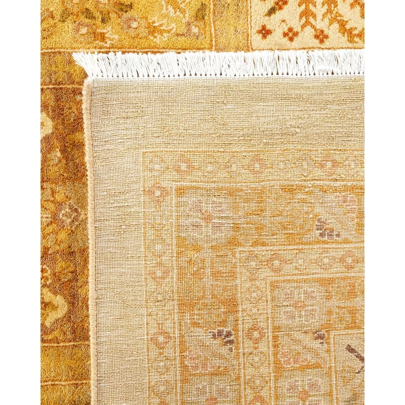Overton Handknotted Wool Vintage Inspired Traditional Mogul Ivory Area Rug - 18' 2" x 12' 4"