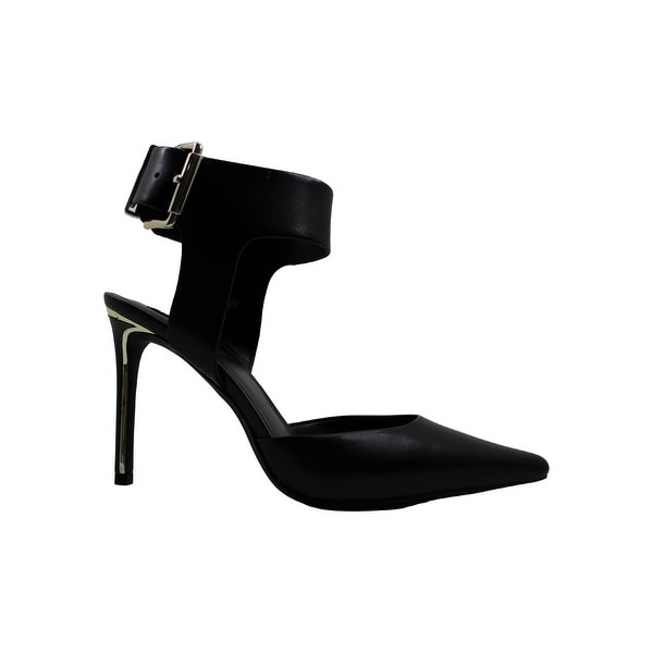 womens black pumps with ankle strap