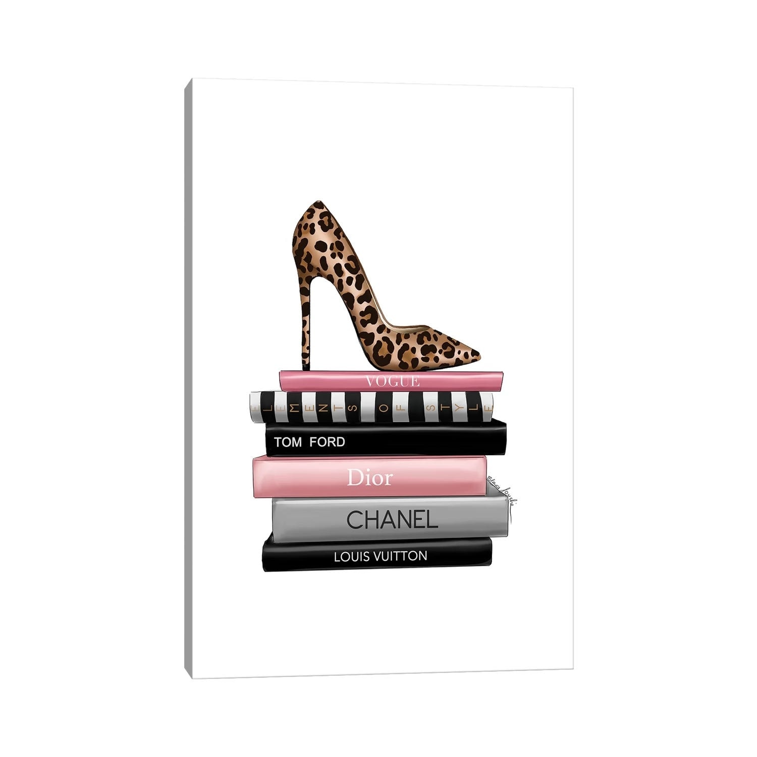 iCanvas Leopard Heels And Books by Elza Fouche Canvas Print - Bed Bath &  Beyond - 34253546