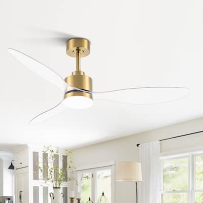 52 Inch LED Ceiling Fan with Lights Remote(3-Blade)
