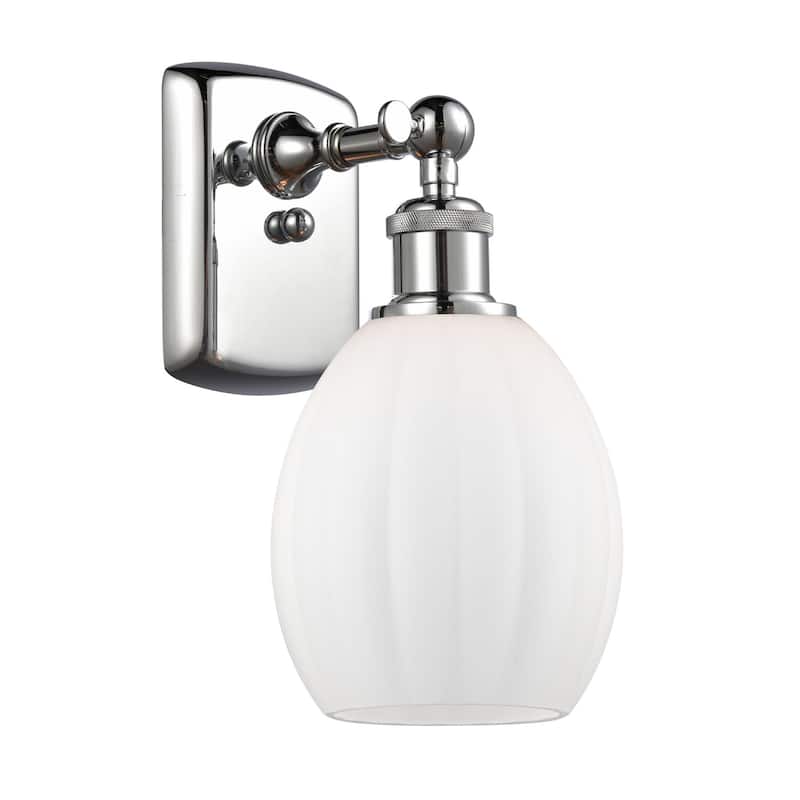 Innovations Lighting Eaton 12" Tall Bathroom Sconce - Polished Chrome / Matte White